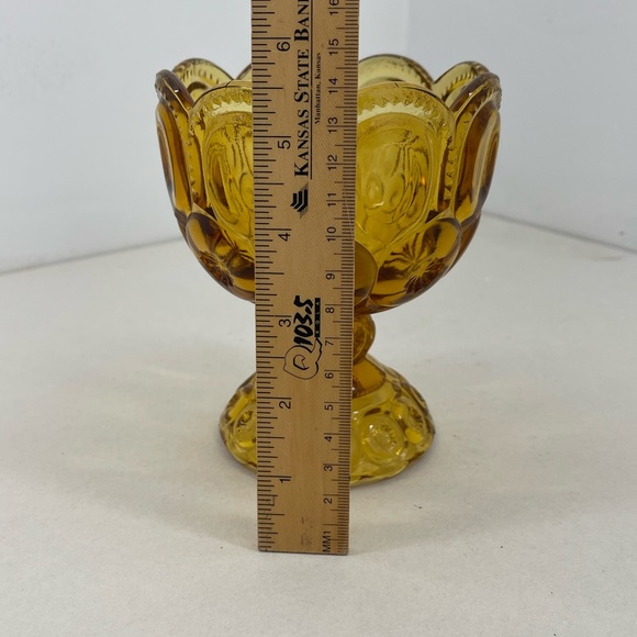 LE Smith Moon and Stars amber compote candy dish - Picture 3 of 4